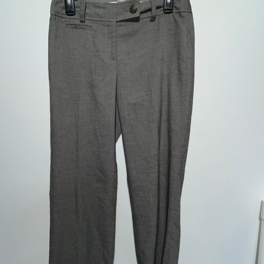 Ann Taylor‎ Women's Gray Signature Fit Stretch Straight Leg Dress Pants Size 4